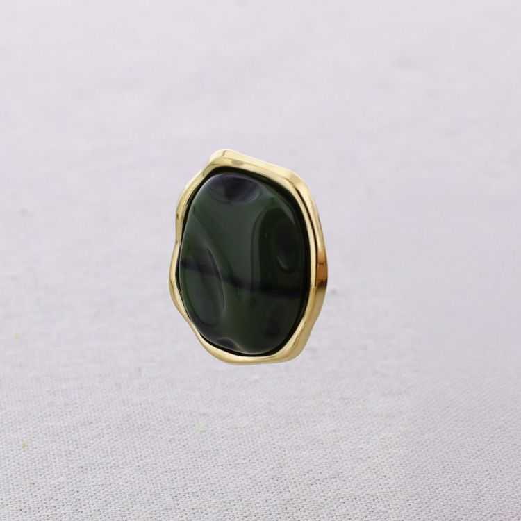 STEEL EARRINGS IRREGULAR SHAPE RESIN