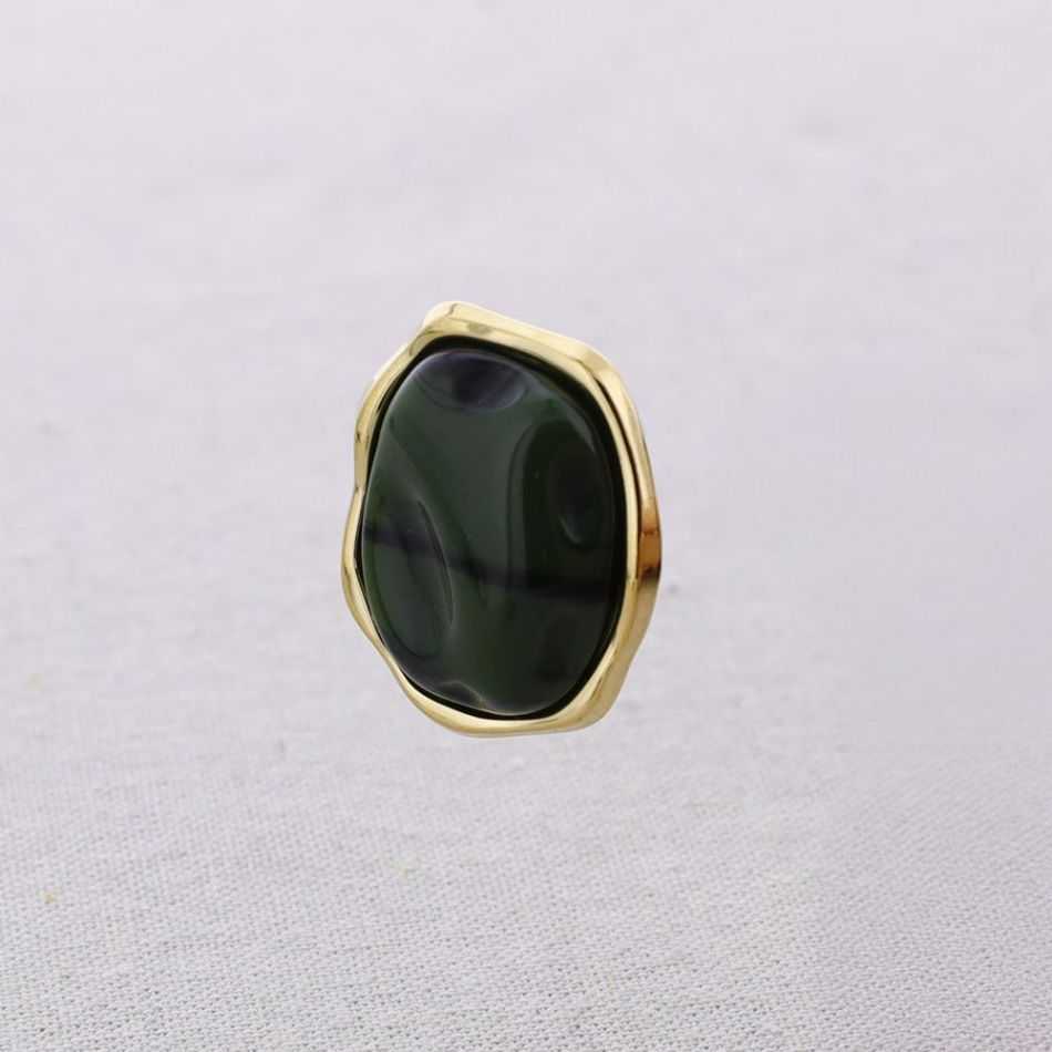 STEEL EARRINGS IRREGULAR SHAPE RESIN