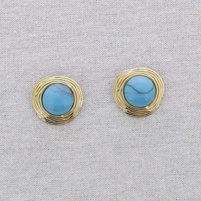STEEL EARRINGS IRREGULAR SHAPE RESIN