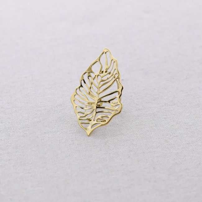 ANILLO ACERO HOJA