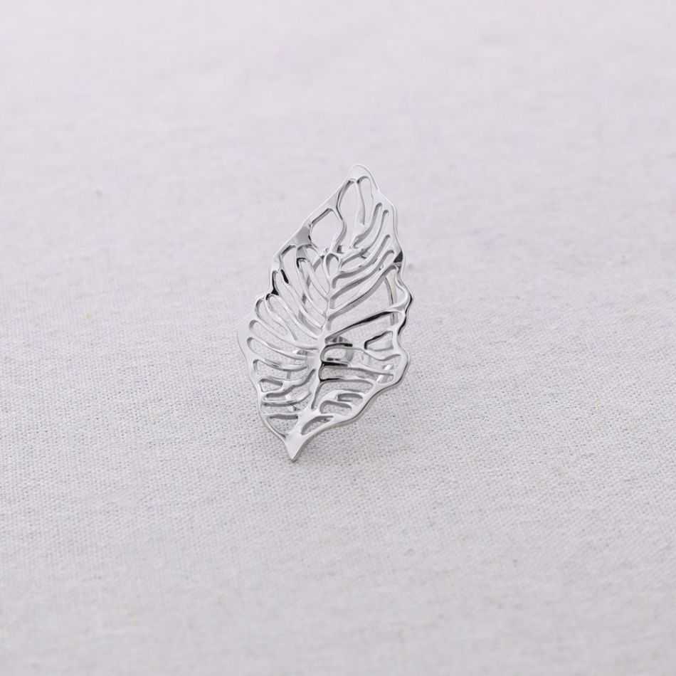 ANILLO ACERO HOJA
