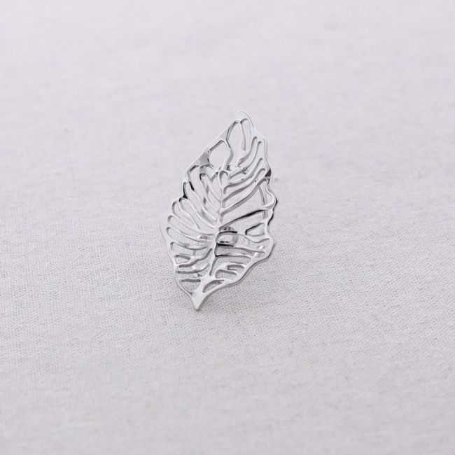 ANILLO ACERO HOJA