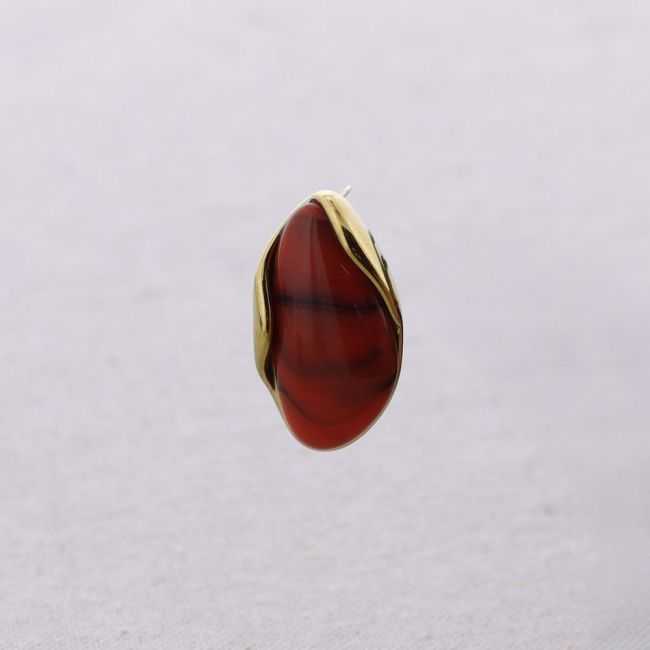 STEEL EARRINGS IRREGULAR SHAPE RESIN