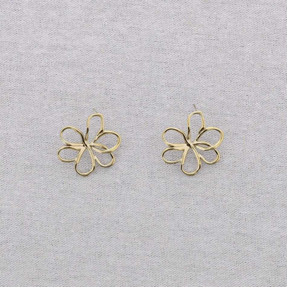 STEEL FLOWER EARRINGS