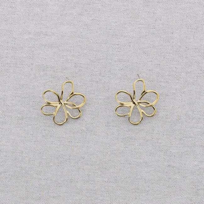 STEEL FLOWER EARRINGS