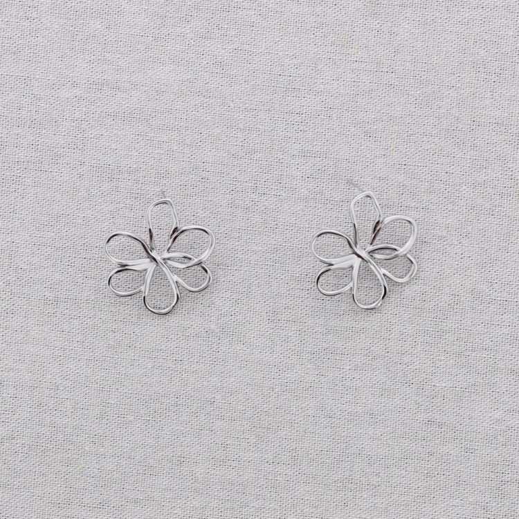STEEL FLOWER EARRINGS 2