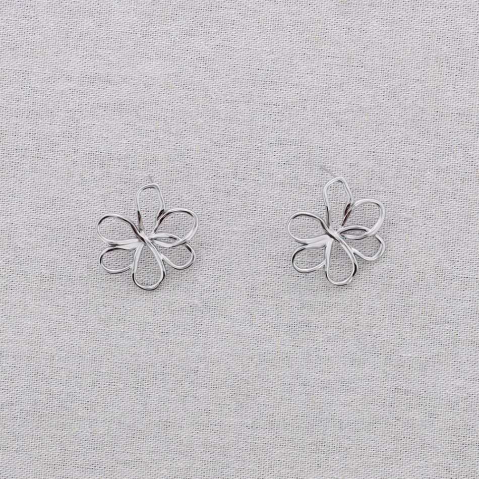 STEEL FLOWER EARRINGS