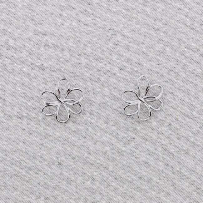STEEL FLOWER EARRINGS