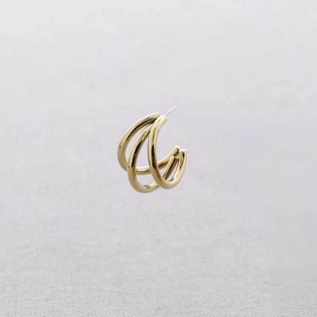 PENDIENTES ACERO TRIPE ARO