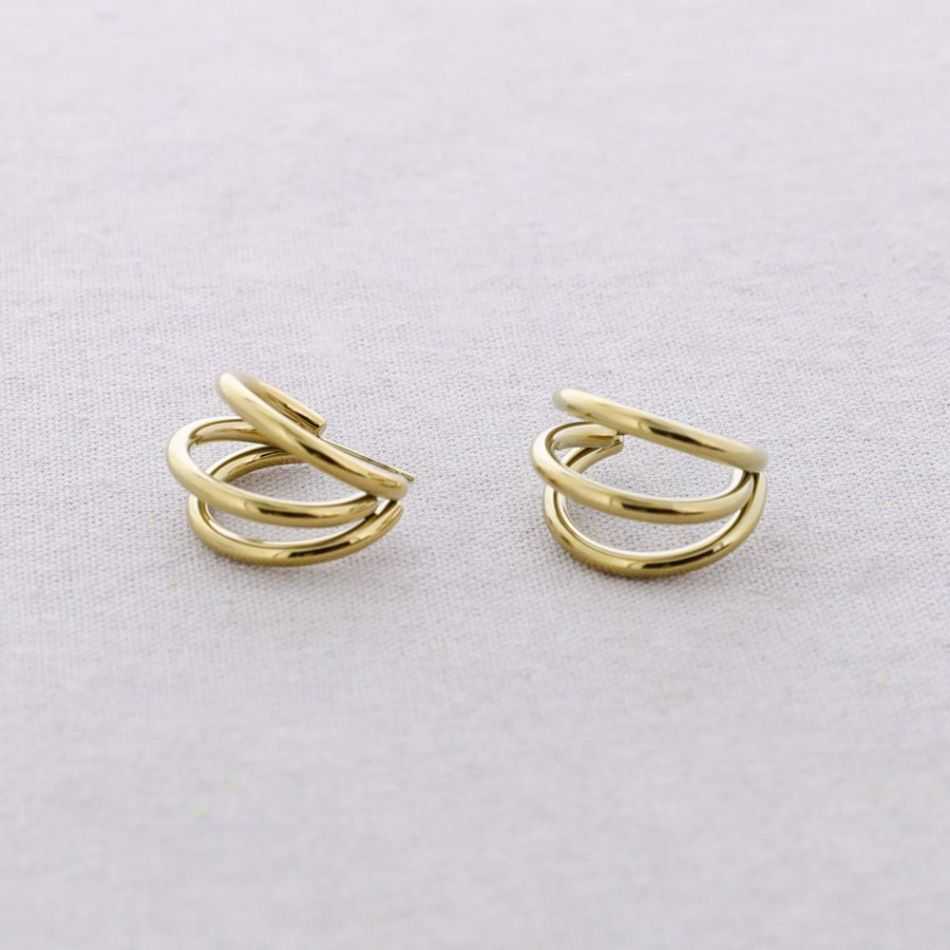 PENDIENTES ACERO TRIPE ARO