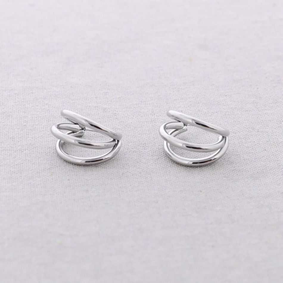 PENDIENTES ACERO TRIPE ARO