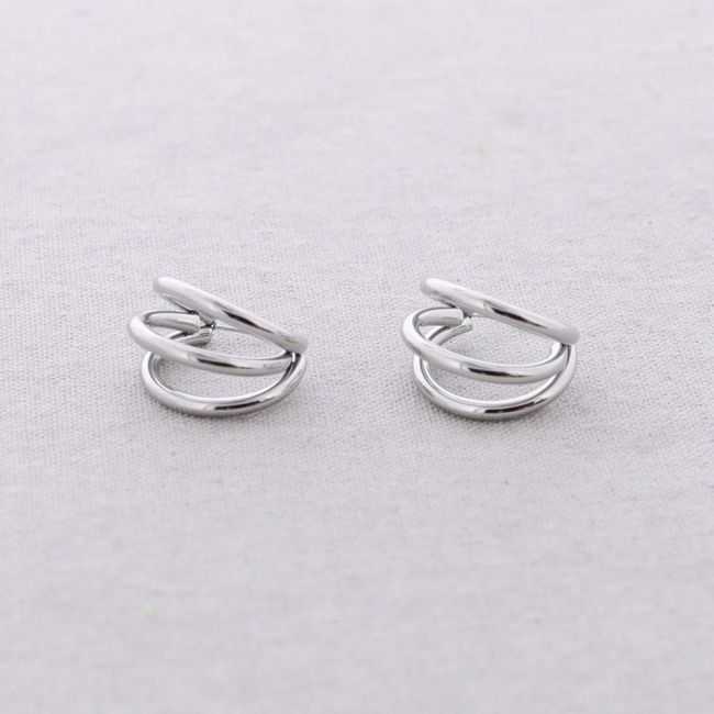 PENDIENTES ACERO TRIPE ARO
