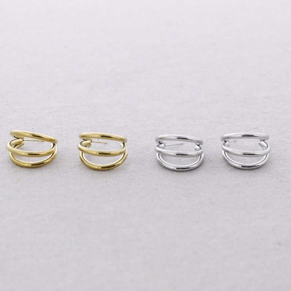 PENDIENTES ACERO TRIPE ARO