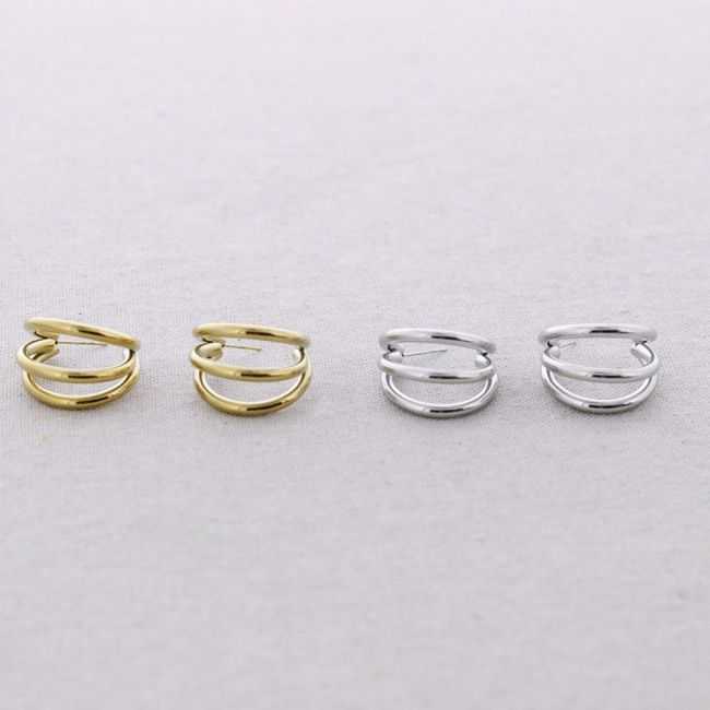 PENDIENTES ACERO TRIPE ARO