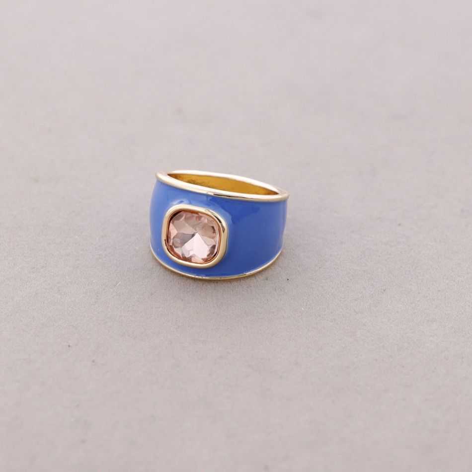 METAL RING ENAMEL CRYSTAL