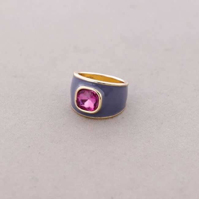 METAL RING ENAMEL CRYSTAL