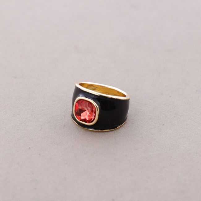 METAL RING ENAMEL CRYSTAL