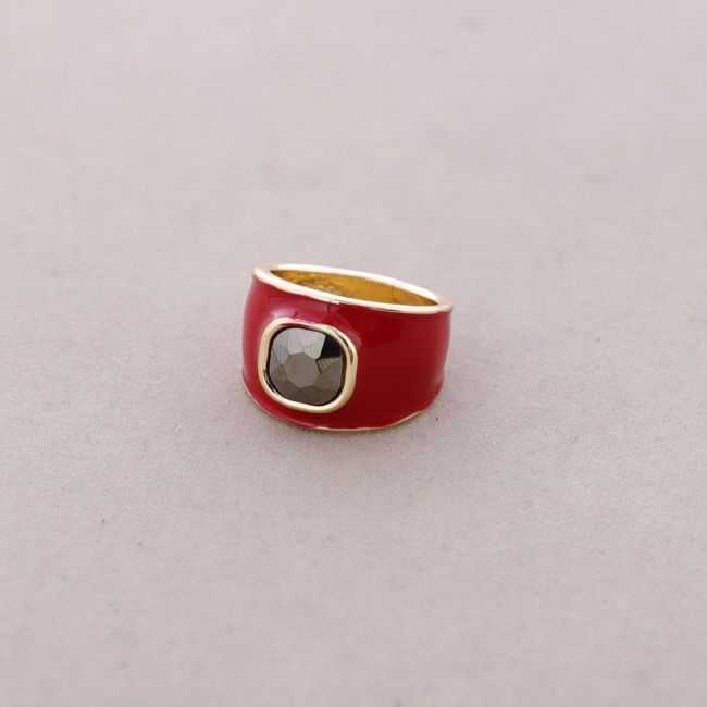 METAL RING ENAMEL CRYSTAL