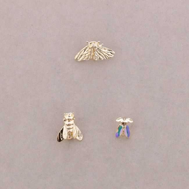 TRIPLE INSECT METAL BROOCH SET