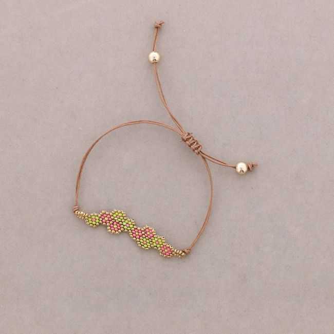 ETHNIC MACRAME BRACELET HONEYCOMB BEADS