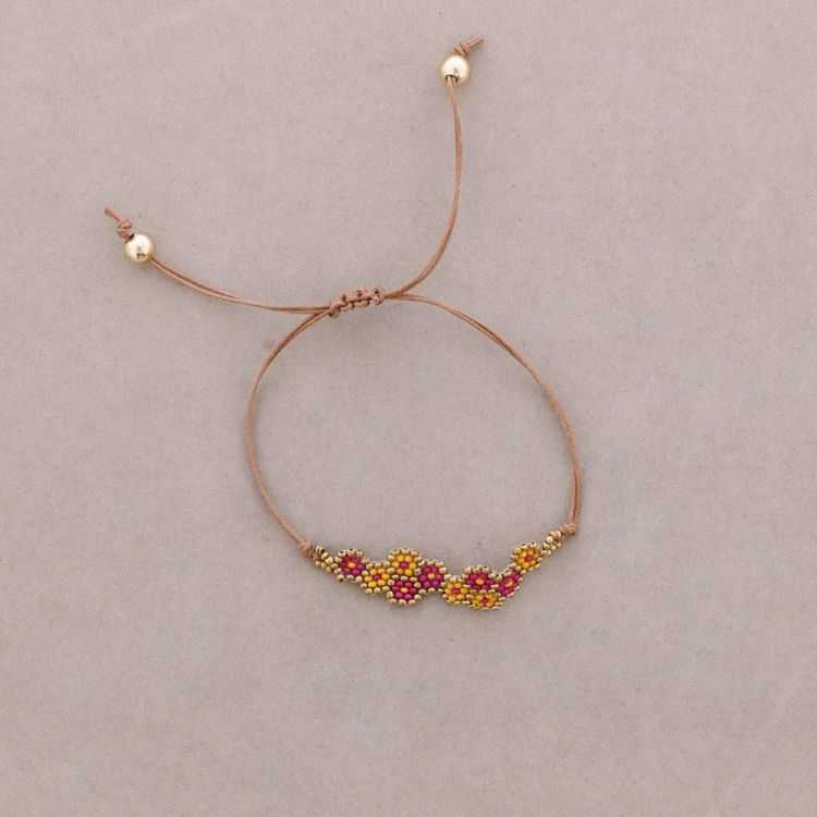 PULSERA ÉTNICA MACRAMÉ PANAL ABALORIOS 2
