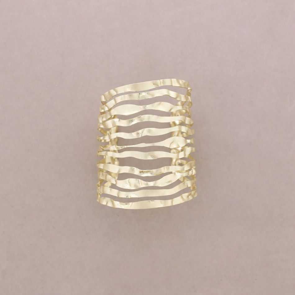 PULSERA AJUSTABLE ONDULADA METAL