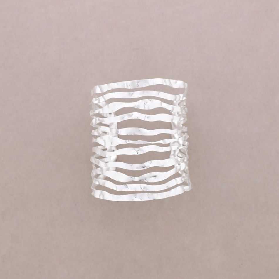 PULSERA AJUSTABLE ONDULADA METAL