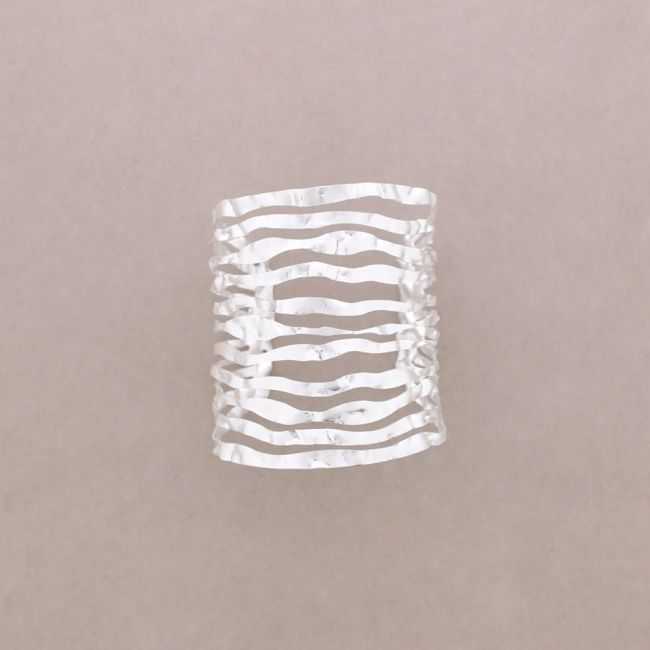 PULSERA AJUSTABLE ONDULADA METAL