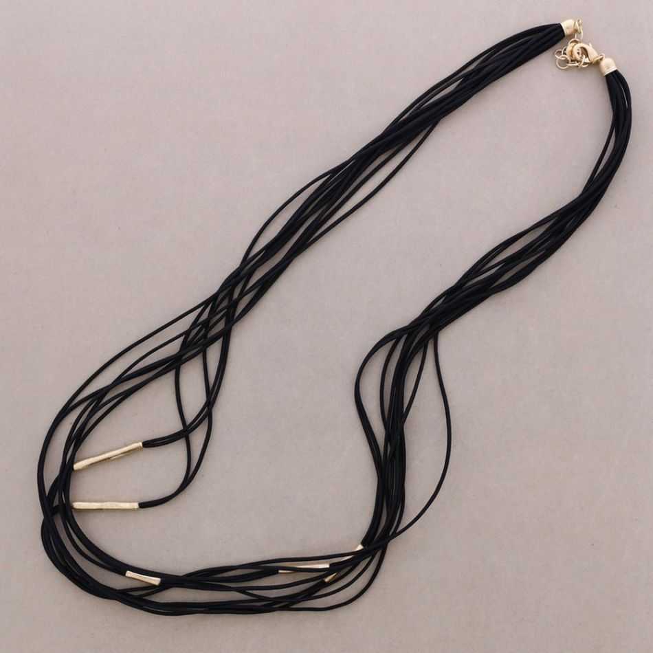 COLLAR LARGO ELÁSTICO MULTI TIRAS METAL