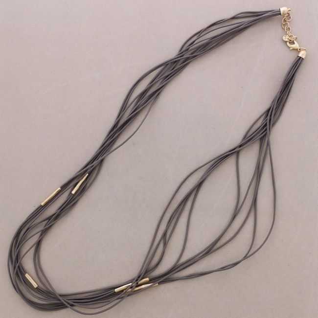 COLLAR LARGO ELÁSTICO MULTI TIRAS METAL