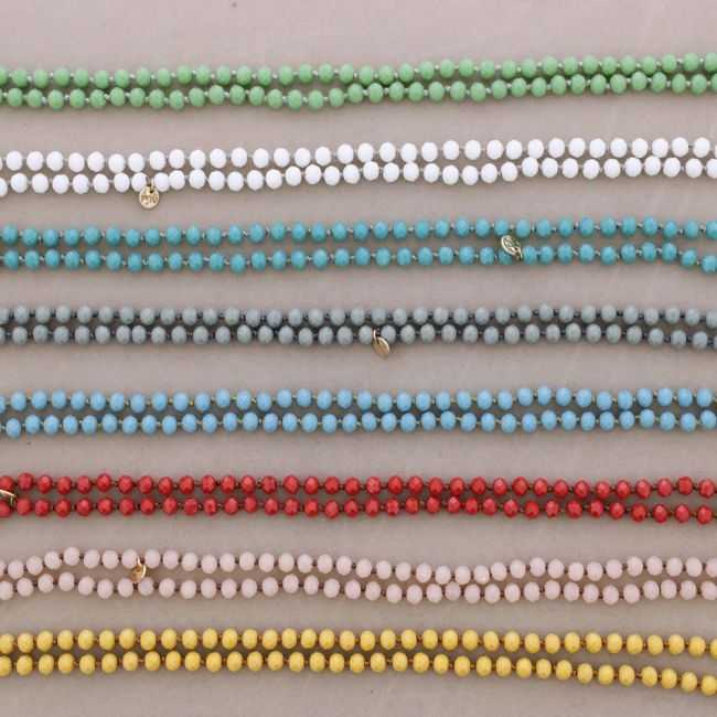 LONG CRYSTAL NECKLACE 1.2Mx8MM