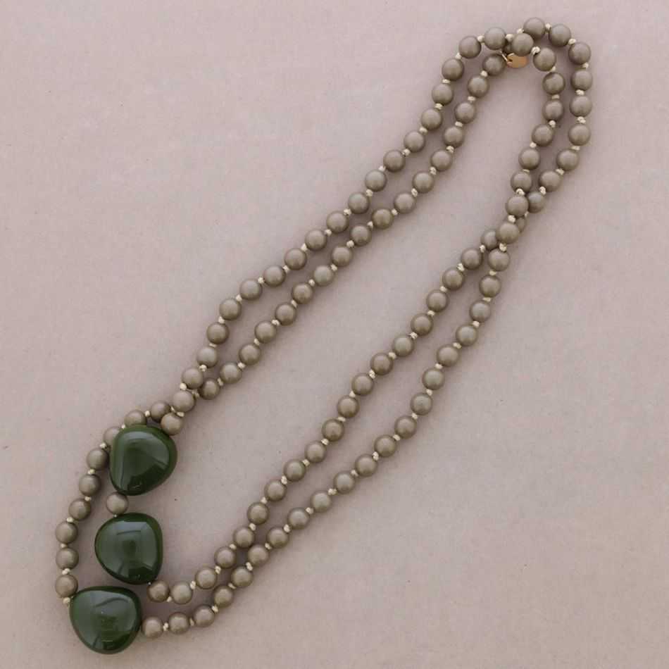 COLLAR LARGO CUENTAS RESINA 150CM