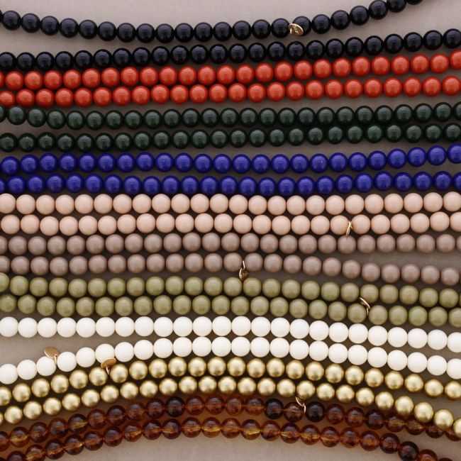 LONG ELASTIC NECKLACE WITH RESIN BEADS 100CM 12MM