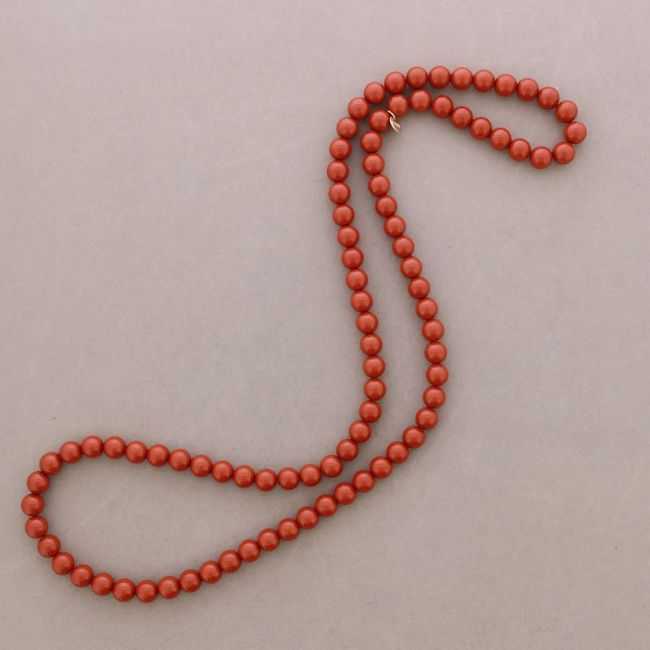 LONG ELASTIC NECKLACE WITH RESIN BEADS 100CM 12MM