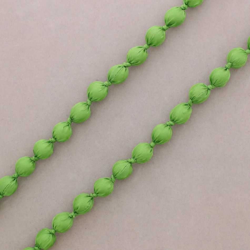COLLAR LARGO BOLAS FORRADAS TELA 120CM