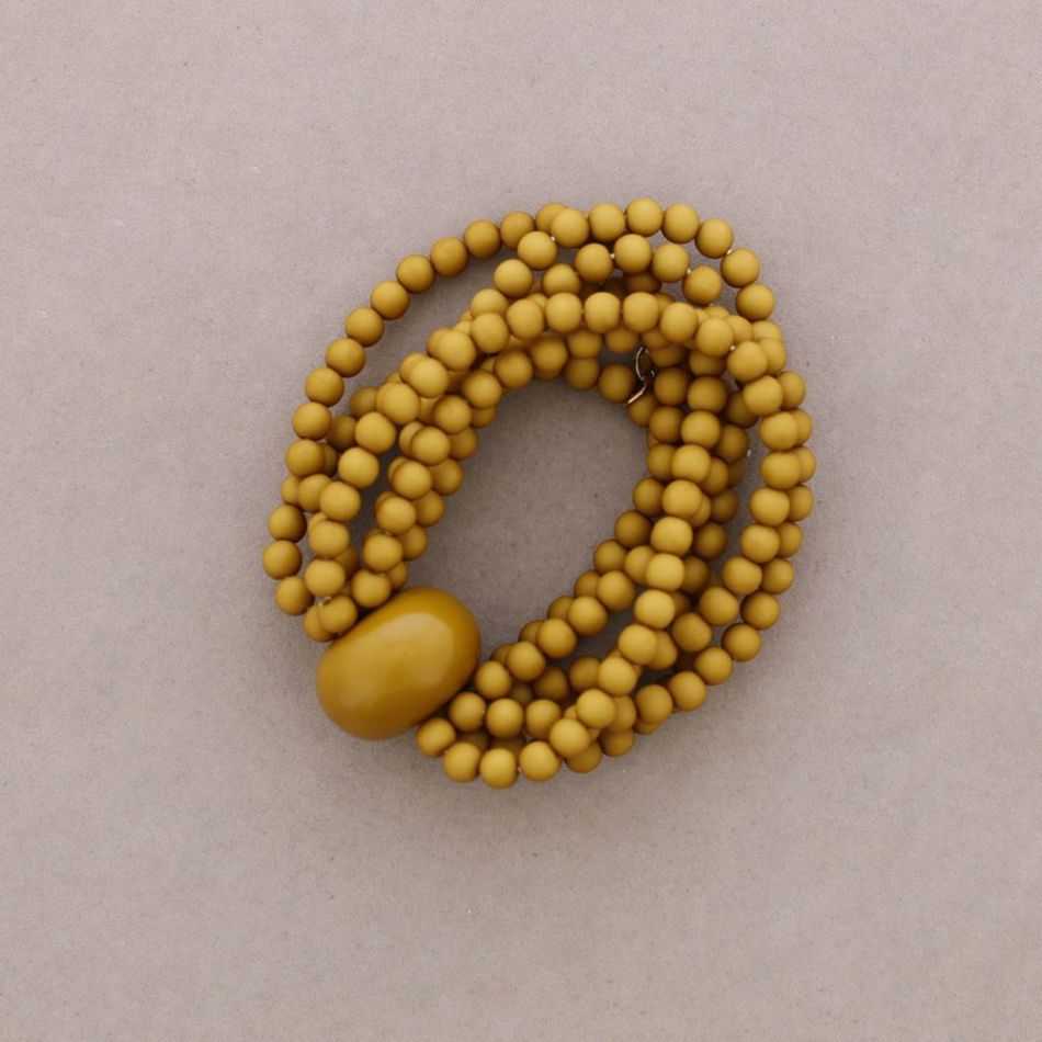 PULSERA ELÁSTICA CUENTAS RESINA
