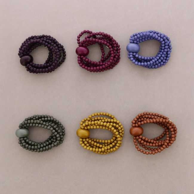 PULSERA ELÁSTICA CUENTAS RESINA