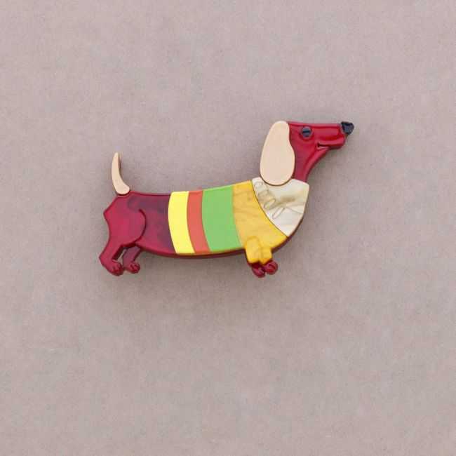 BROCHE PERRITO RESINA