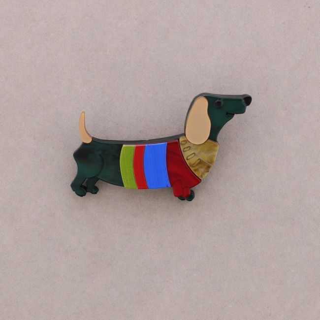 BROCHE PERRITO RESINA