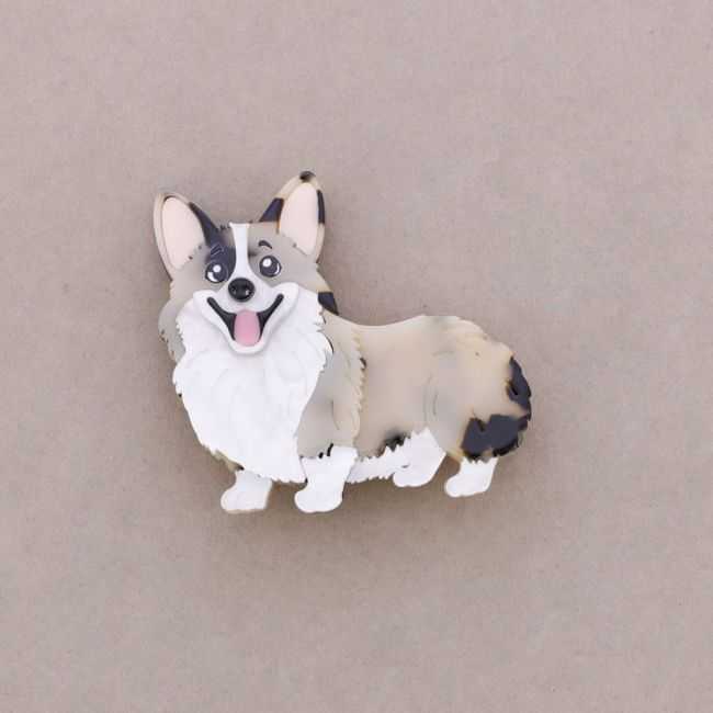 RESIN DOG BROOCH