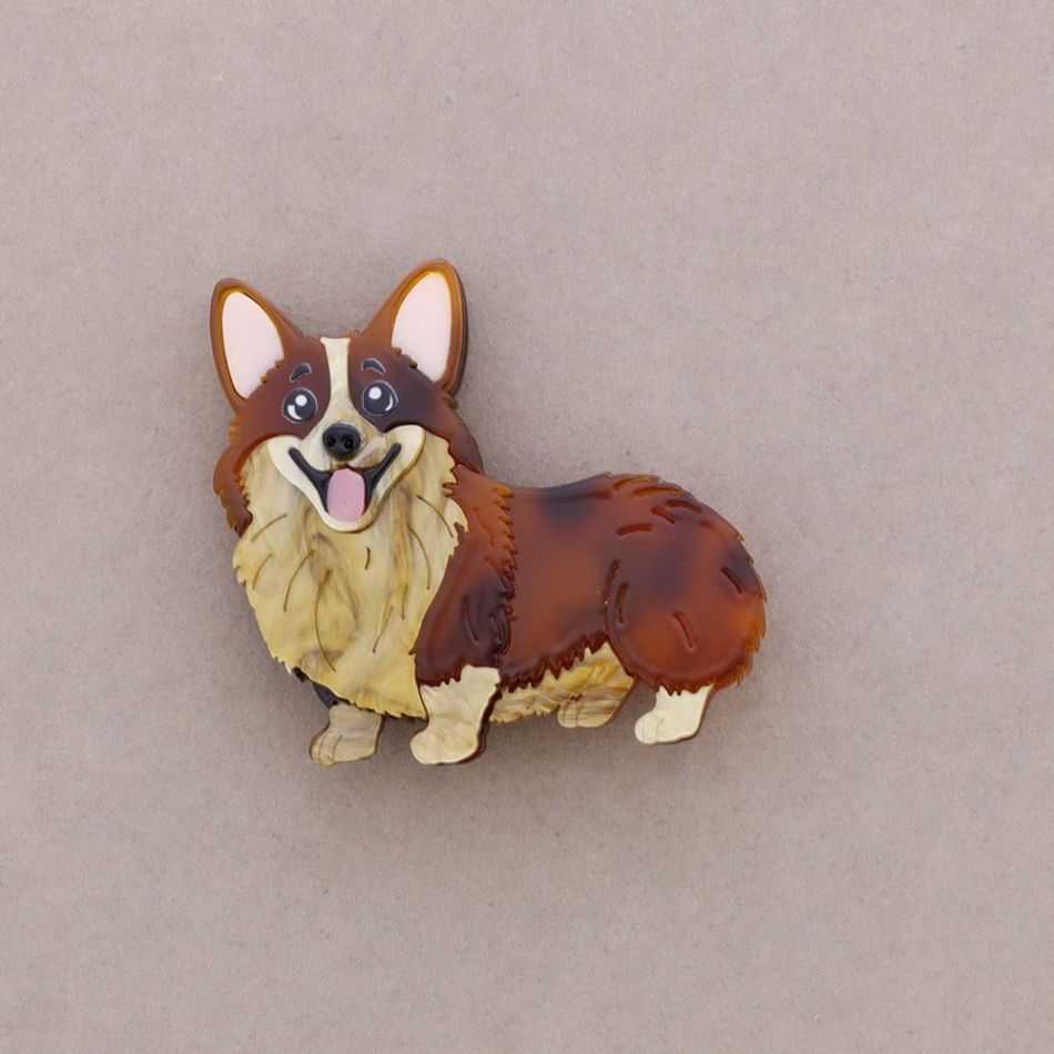 RESIN DOG BROOCH