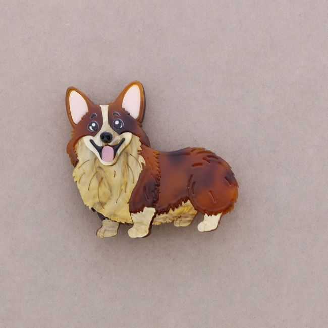 RESIN DOG BROOCH