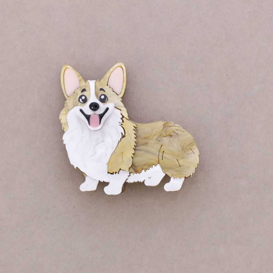 RESIN DOG BROOCH