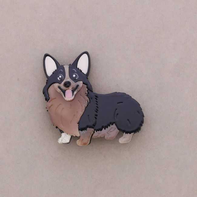 RESIN DOG BROOCH
