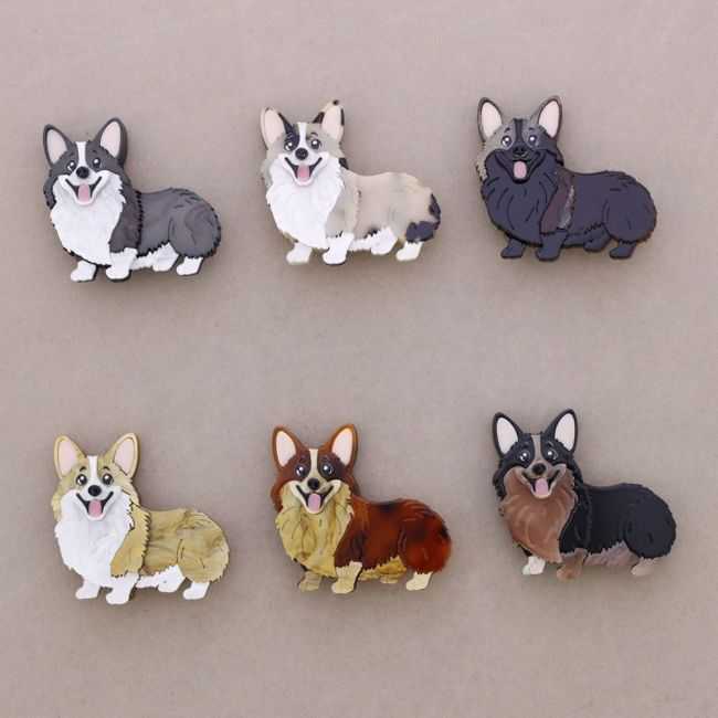 RESIN DOG BROOCH