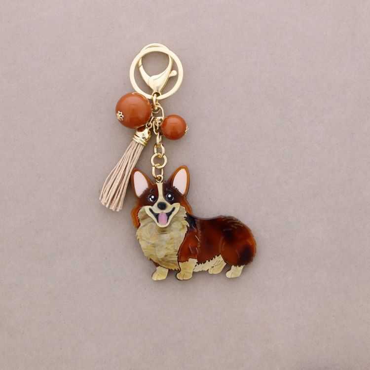 RESIN DOG KEYCHAIN