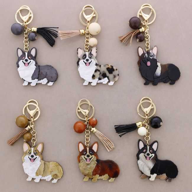 RESIN DOG KEYCHAIN