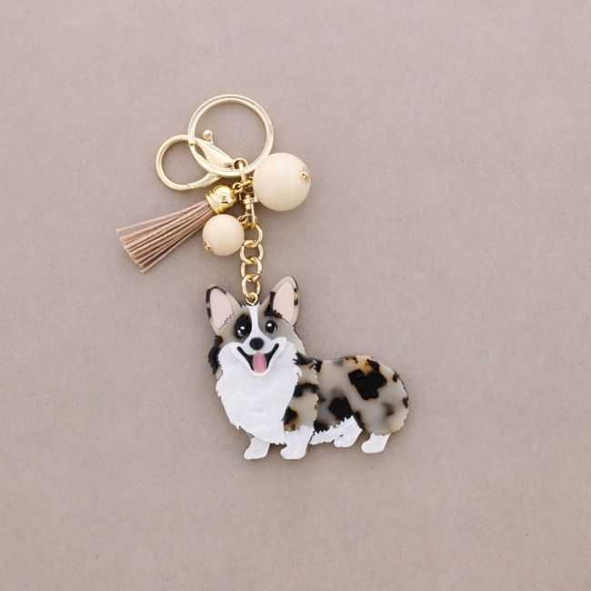 RESIN DOG KEYCHAIN