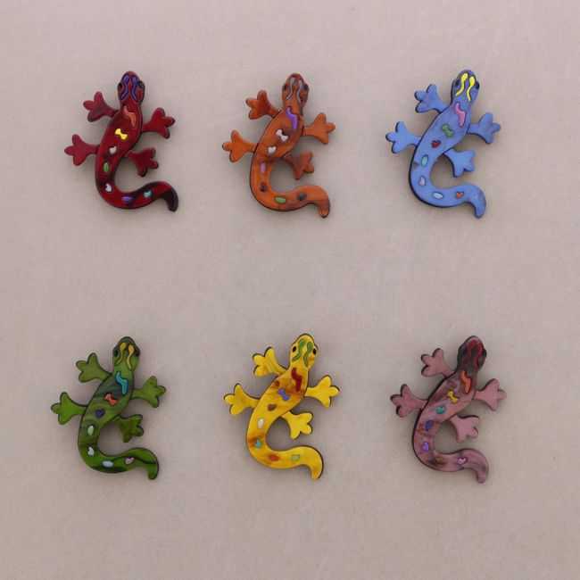 BROCHE SALAMANDRA RESINA