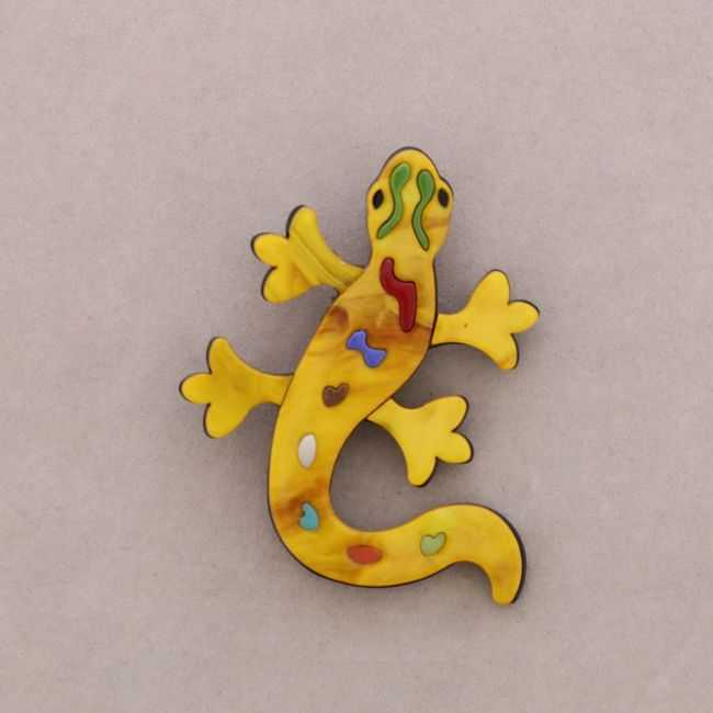 SALAMANDER RESIN BROOCH